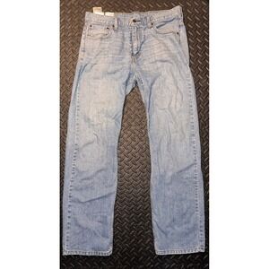 Levis 569 Loose Straight Leg Light Wash Denim Jeans Mens 33x34 Blue